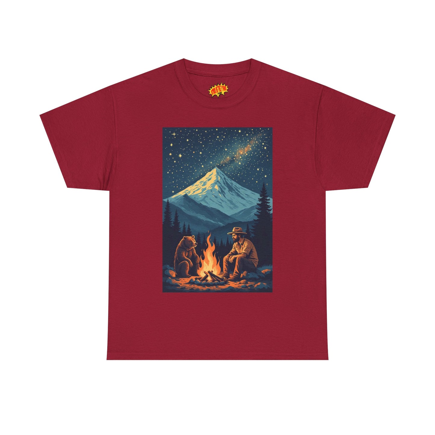 Mountain Man w/Bear Campfire T-Shirt *Multiple Colors*
