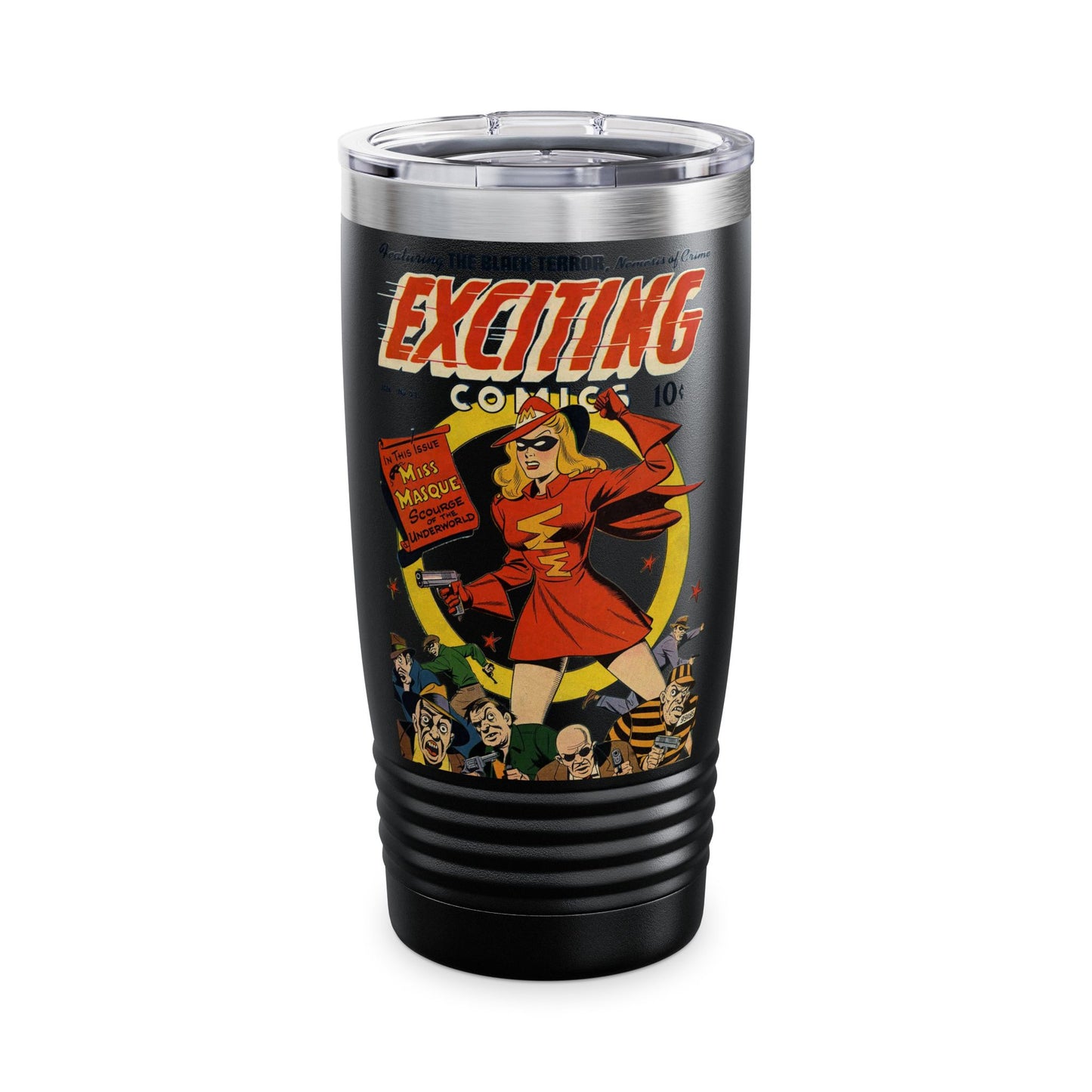 Exciting Comics #53 feat. Miss Masque Ringneck Tumbler - 20oz