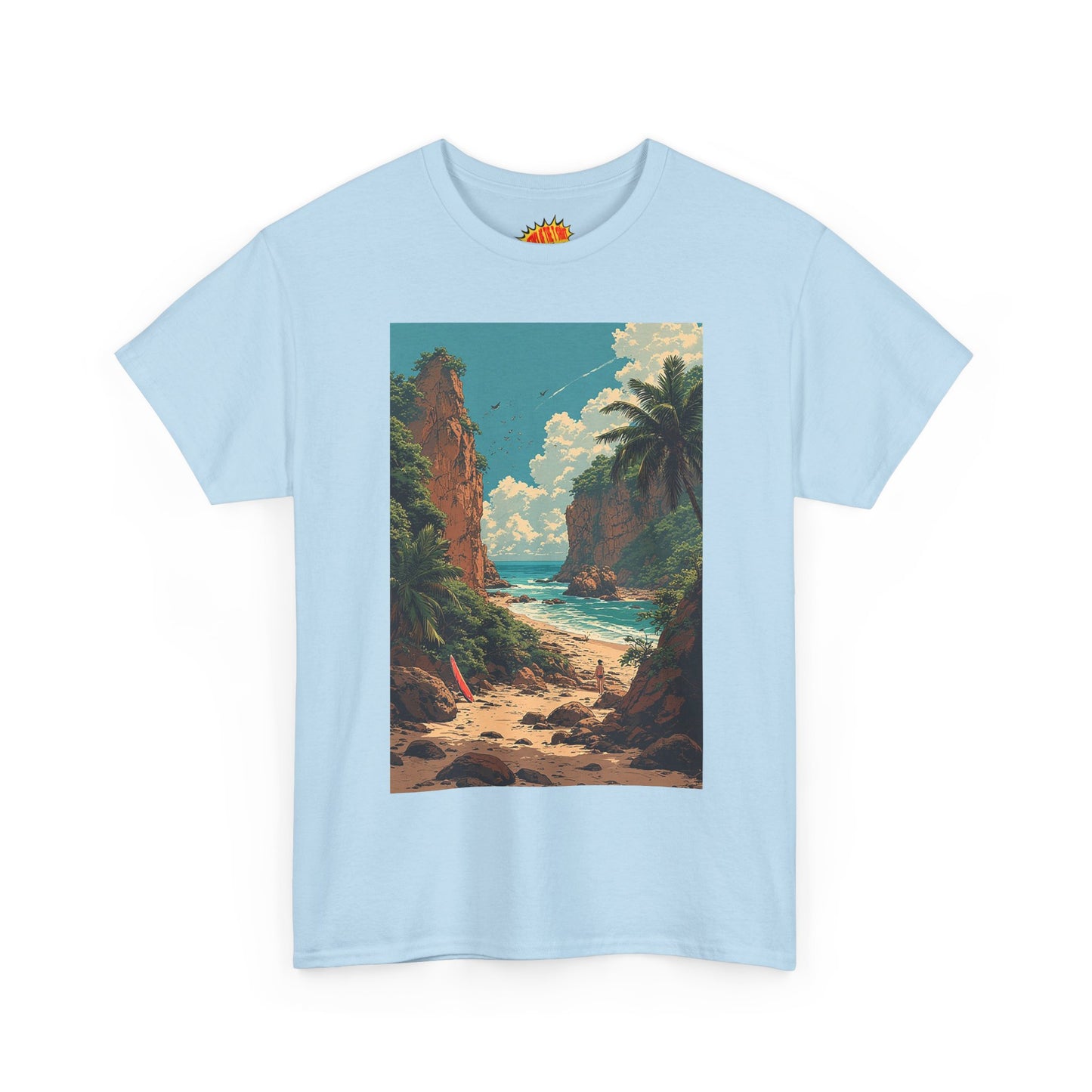 Modern Style Tropical Cliffs Scene T-Shirt *Multiple Colors*