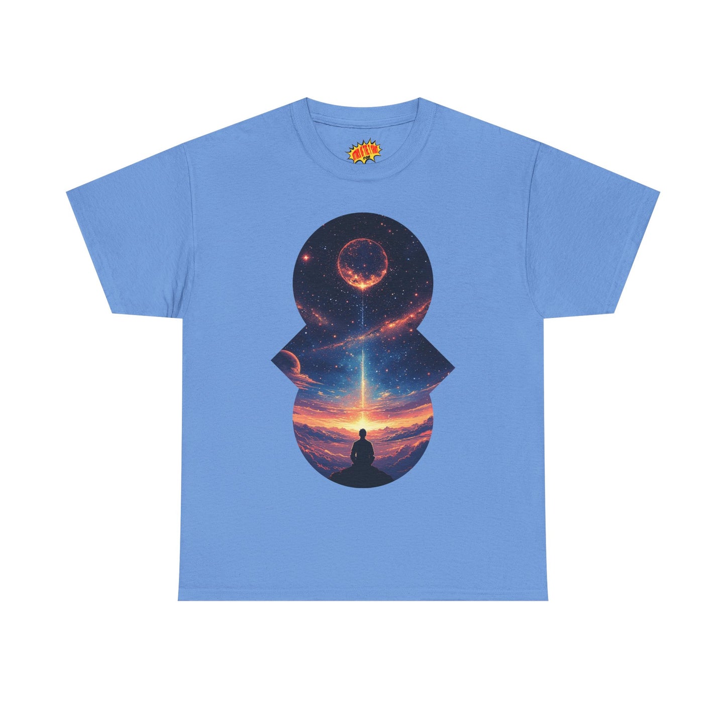 Cosmic Meditation w/Planet Space Graphic Art Tee Shirt *Multiple Colors*