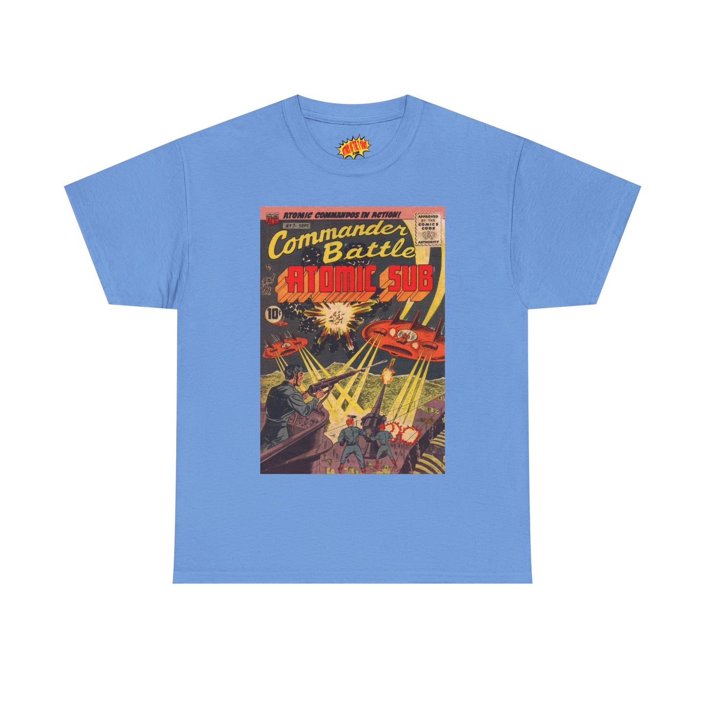 Commander Battle Atomic Sub No. 7 Comic Tee Shirt *Multiple Colors*