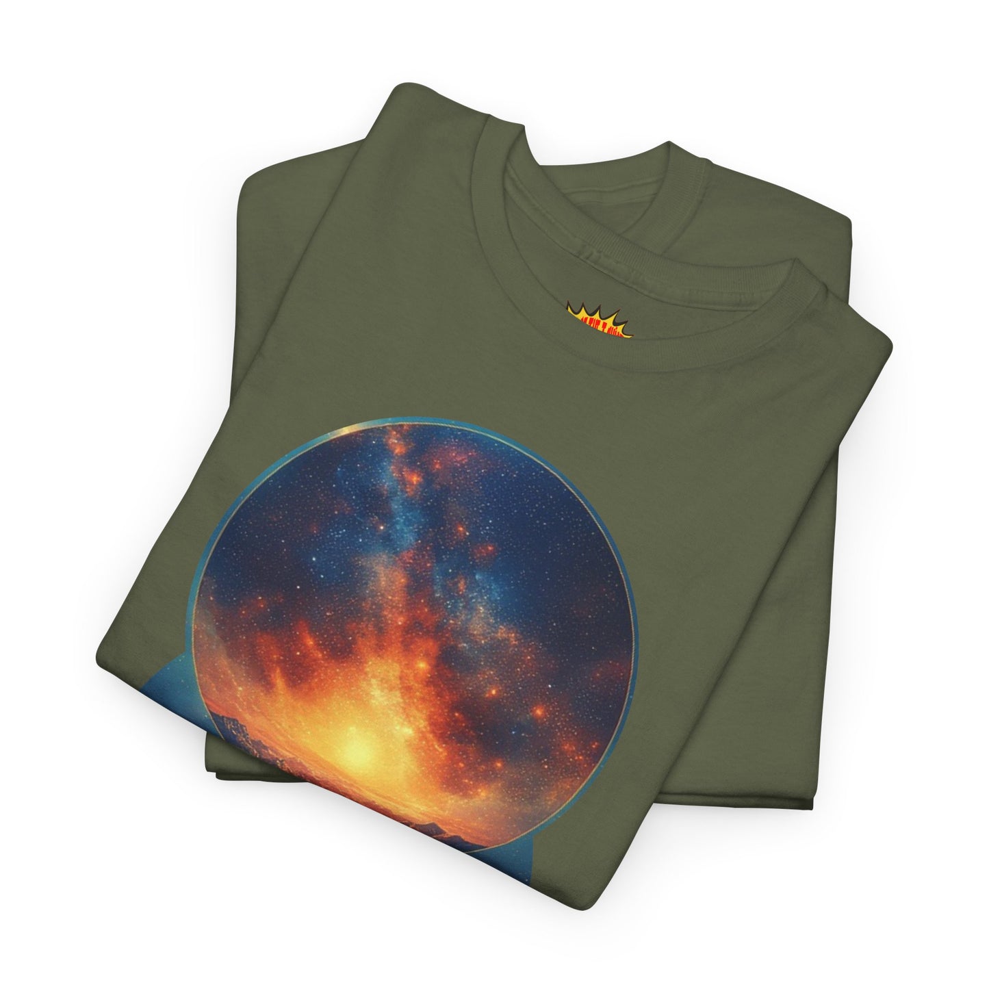 Round Cosmic Galaxy Graphic Art Tee Shirt *Multiple Colors*