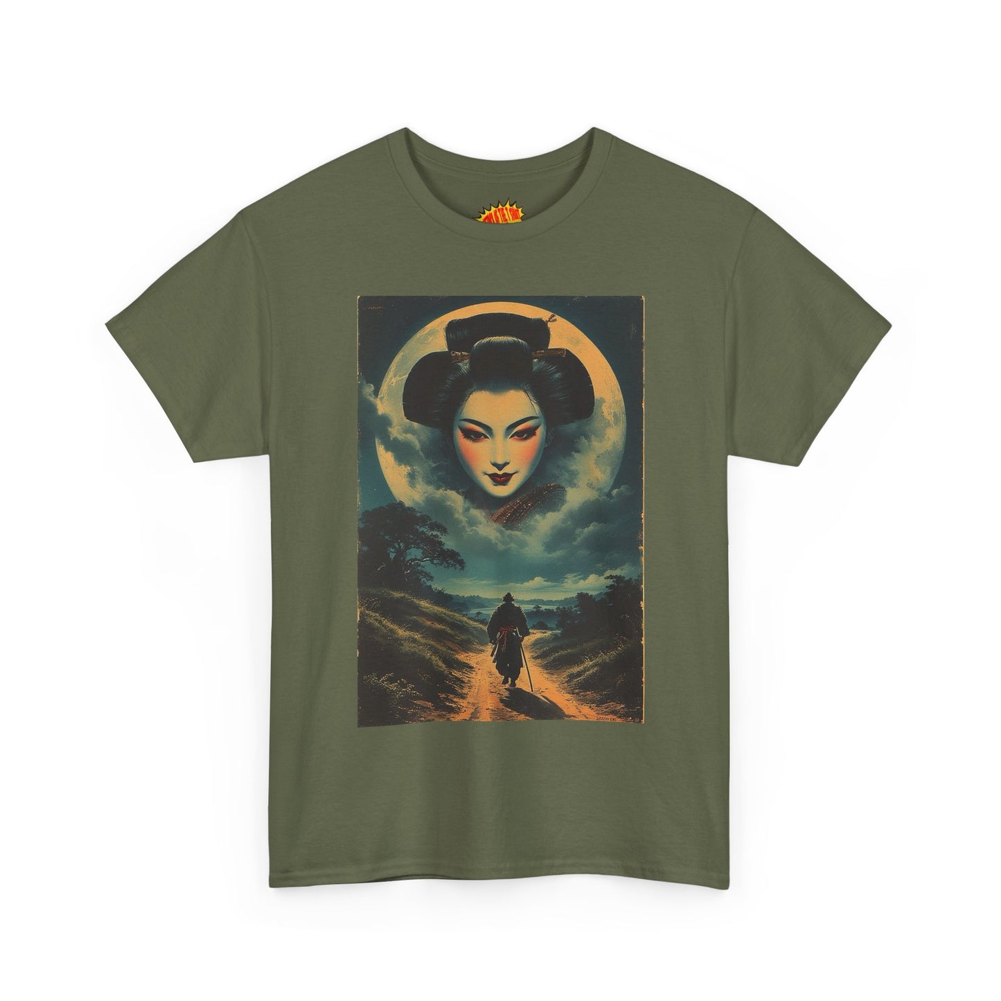 Walking Samurai w/Geisha Moon T-Shirt *Multiple Colors*