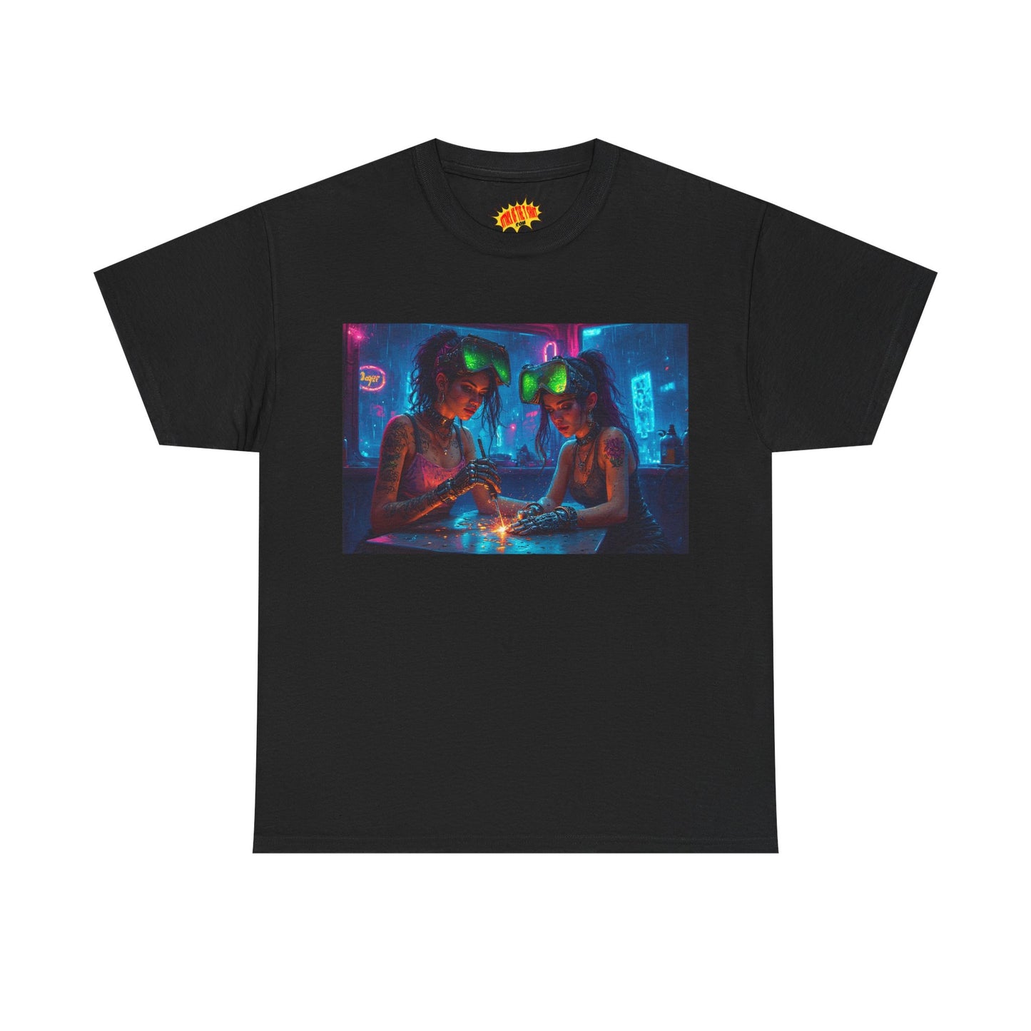 Cyberpunk Robot Fingers Manicure Scene T-Shirt *Multiple Colors*