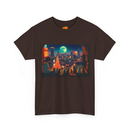 Anime Cityscape Scene w/Cats T-Shirt