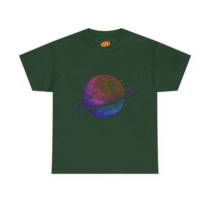 Space Art Ringed Planet Graphic Tee Shirt