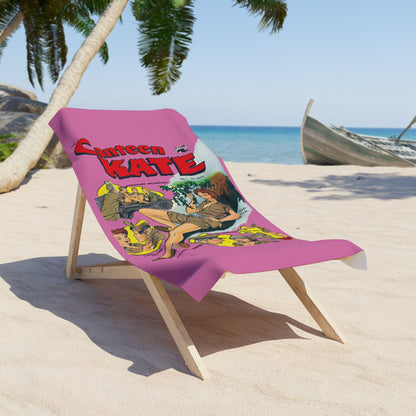Canteen Kate #1 Beach Towel Pink