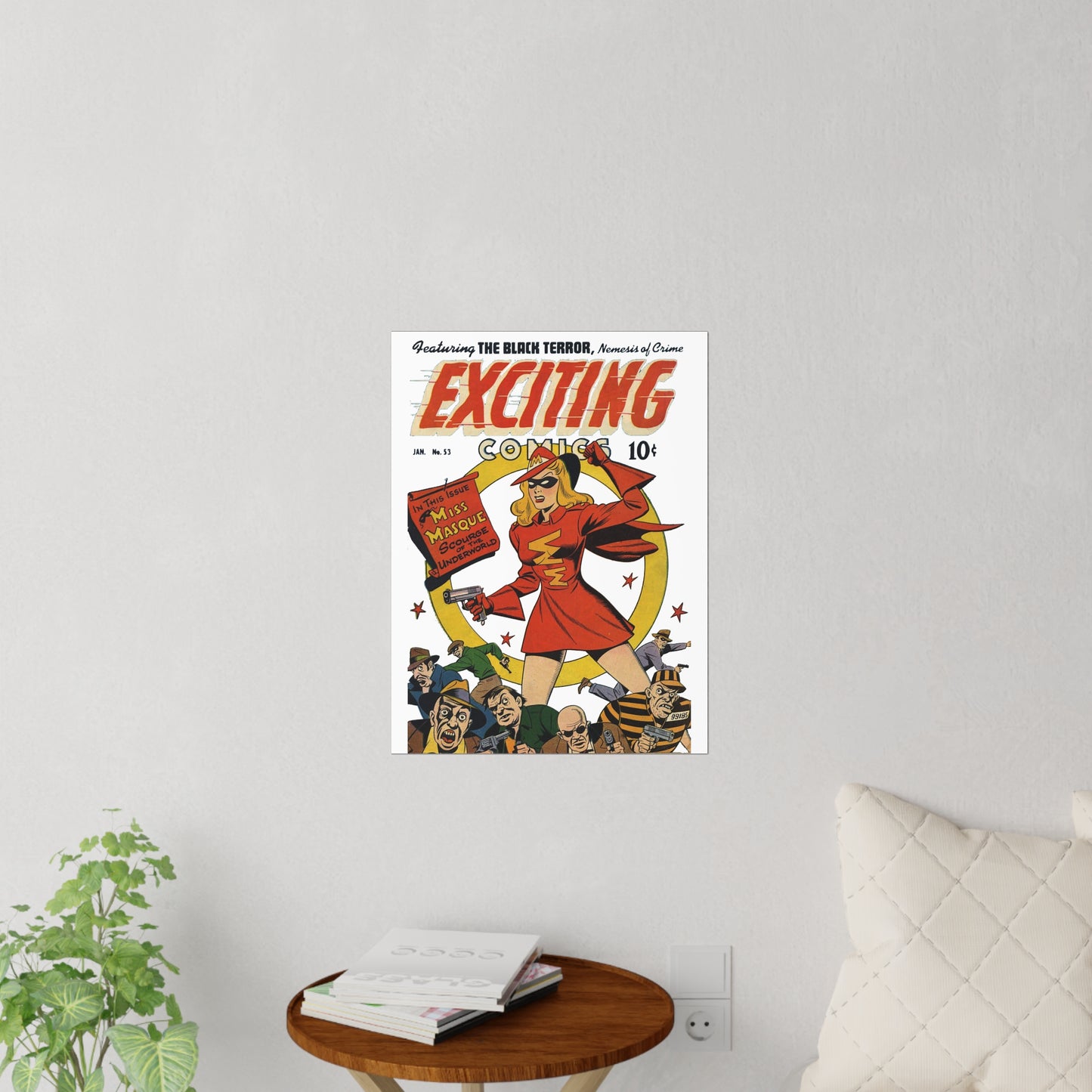 Exciting Comics #53 feat. Miss Masque Wall Decal *Many Sizes Available*