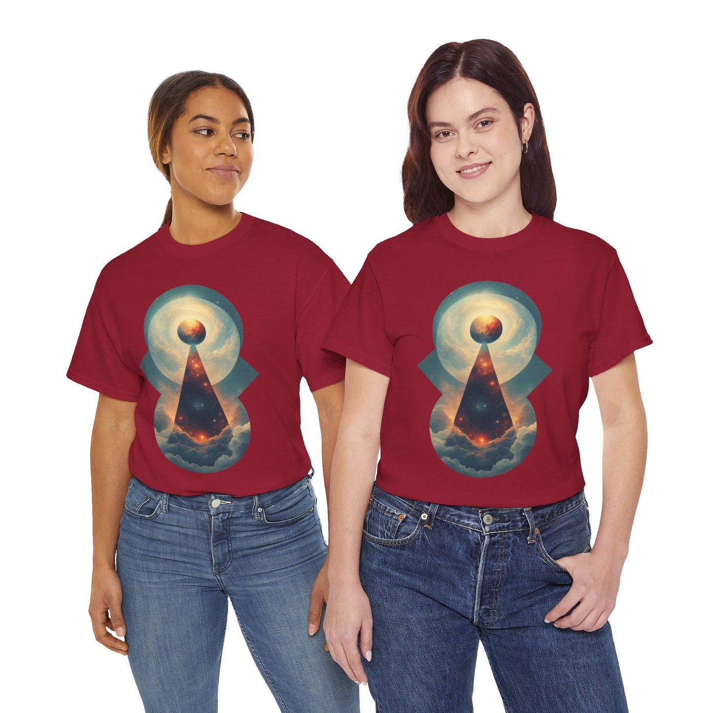 Geometric Galaxy Graphic Space Art Tee Shirt *Multiple Colors*