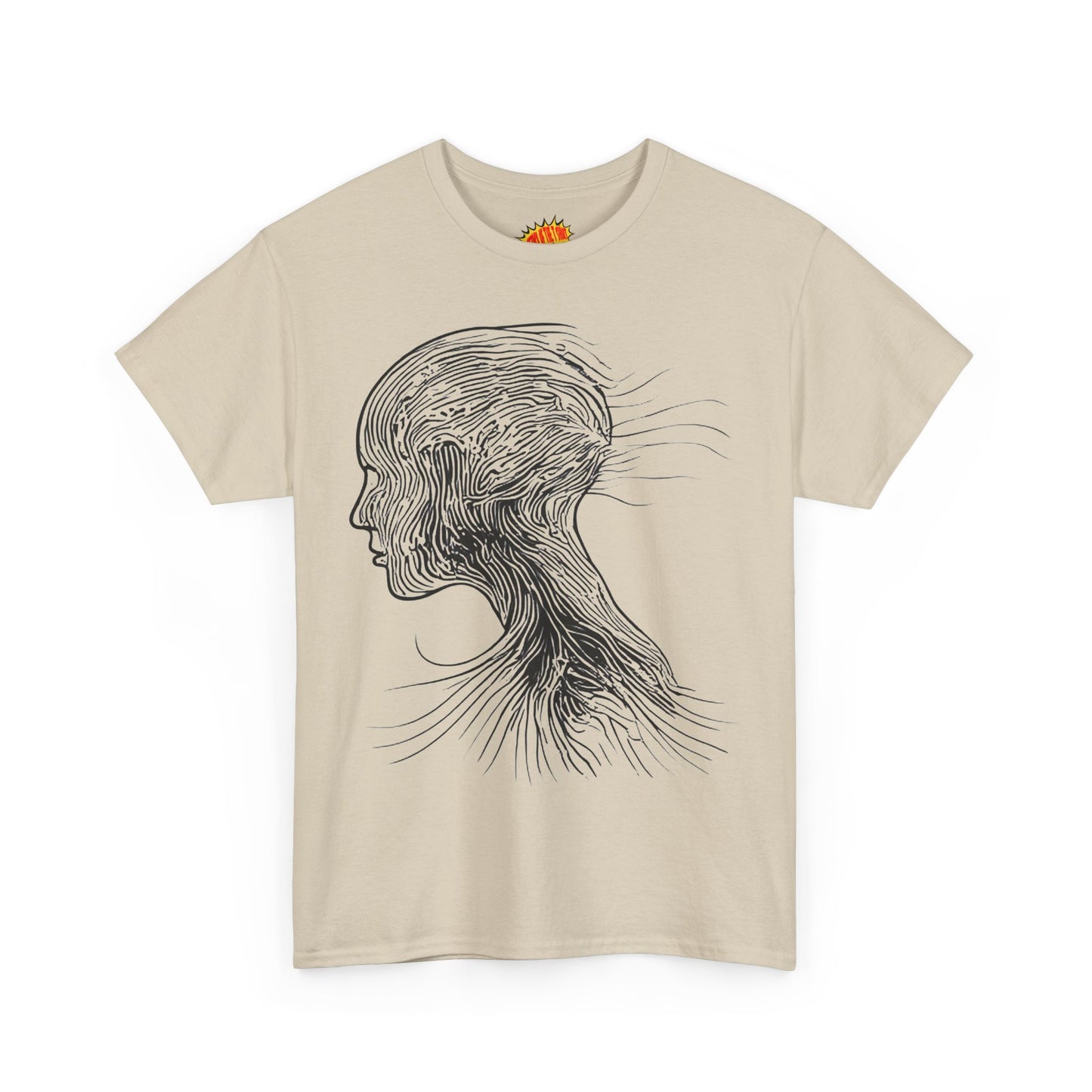 Face Silhouette Line Drawing Graphic Art Tee Shirt *Multiple Colors*