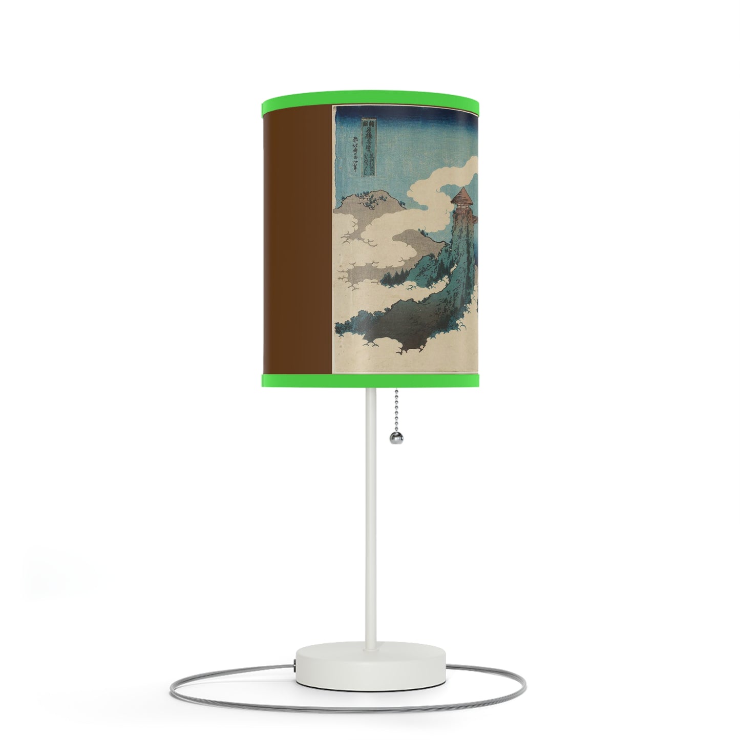 Hanging Cloud Bridge Japanese Woodcut Lamp