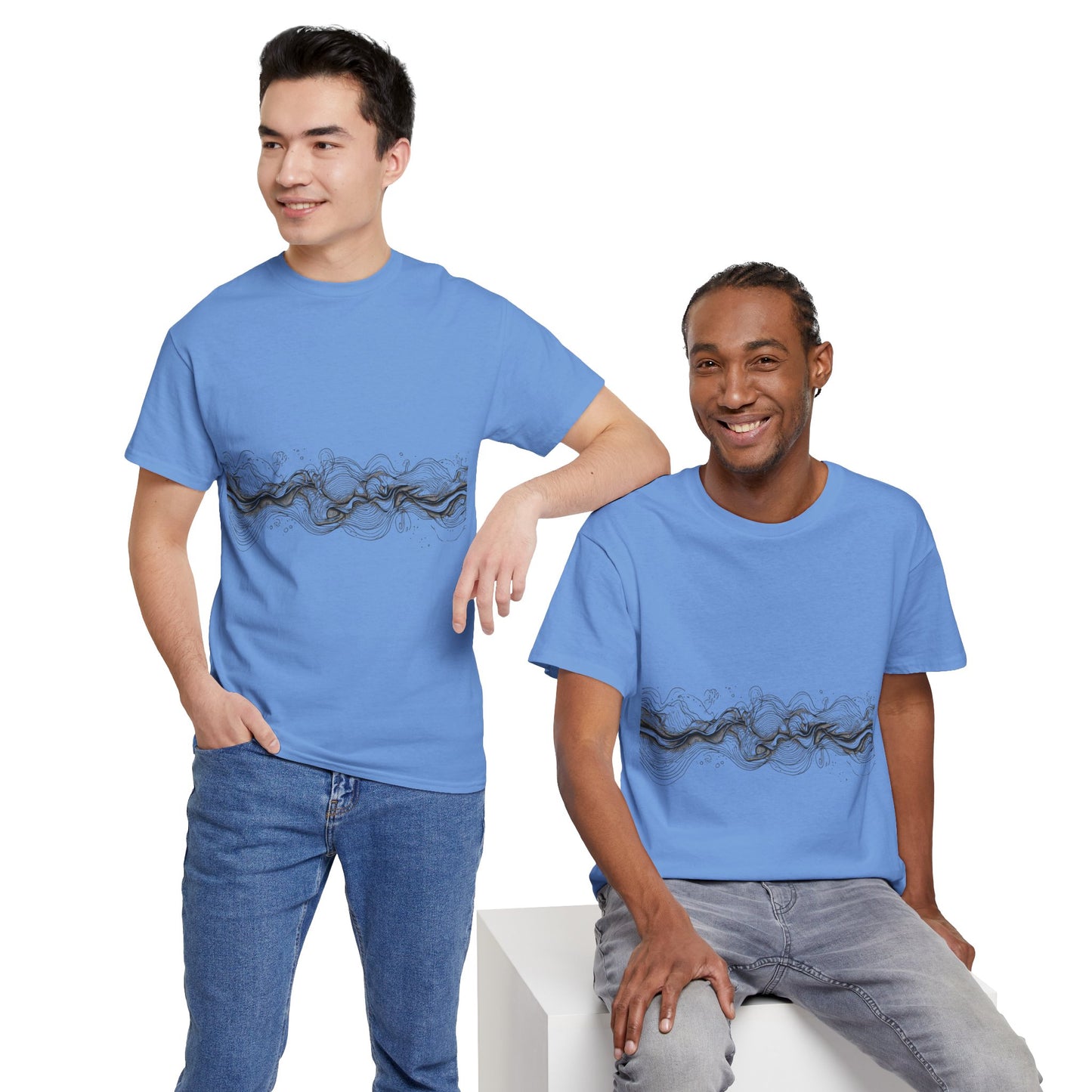 Line Drawing Graphic Art Tee Shirt *Multiple Colors*