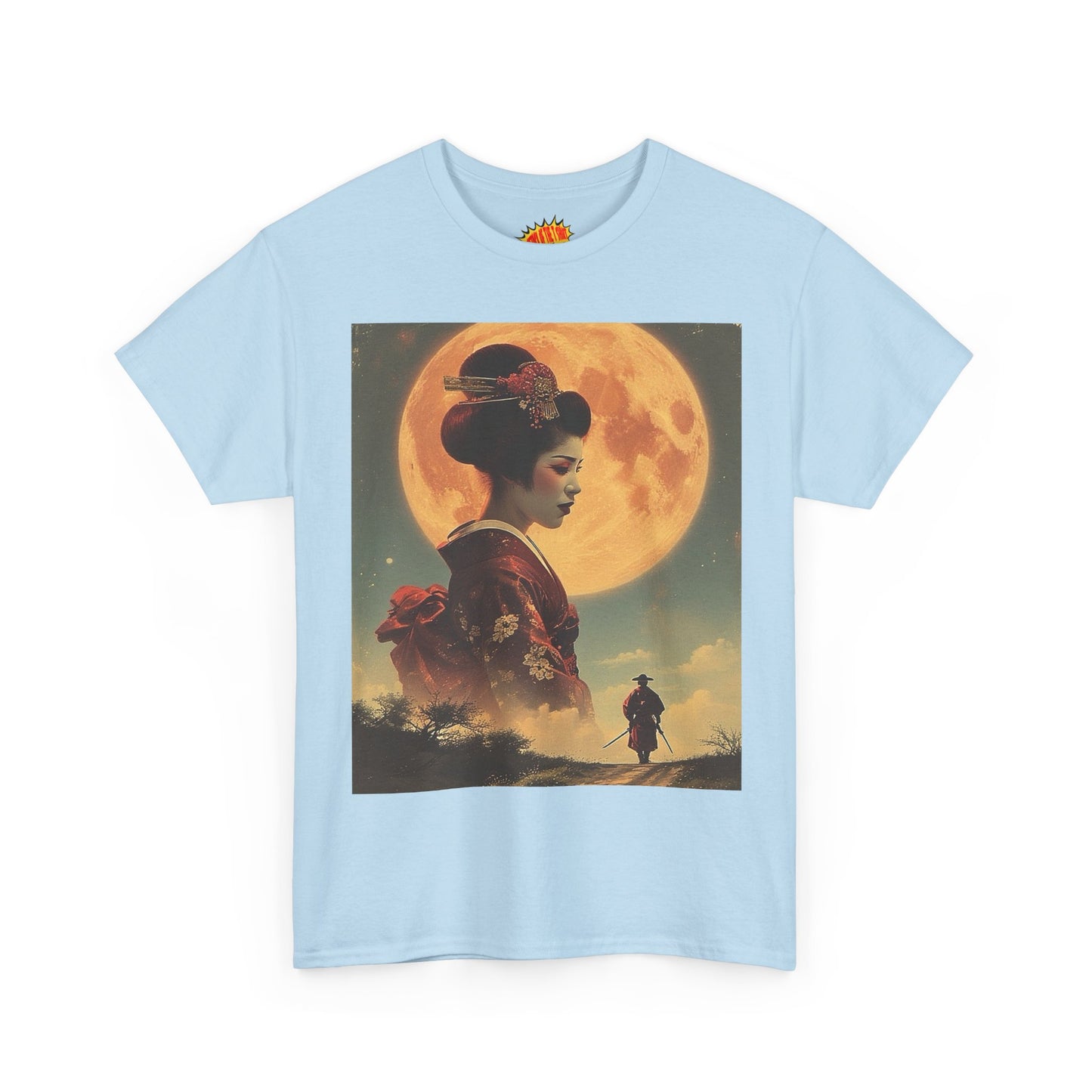 Geisha & Samurai w/Blood Moon T-Shirt *Multiple Colors*