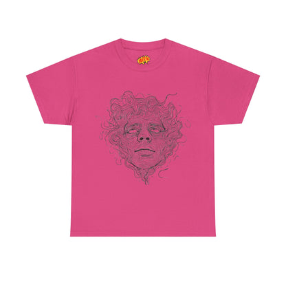 Human Face Line Drawing Graphic Art Tee Shirt