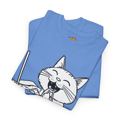 Happy Cat w/Noodles + Yarn Art Tee Shirt