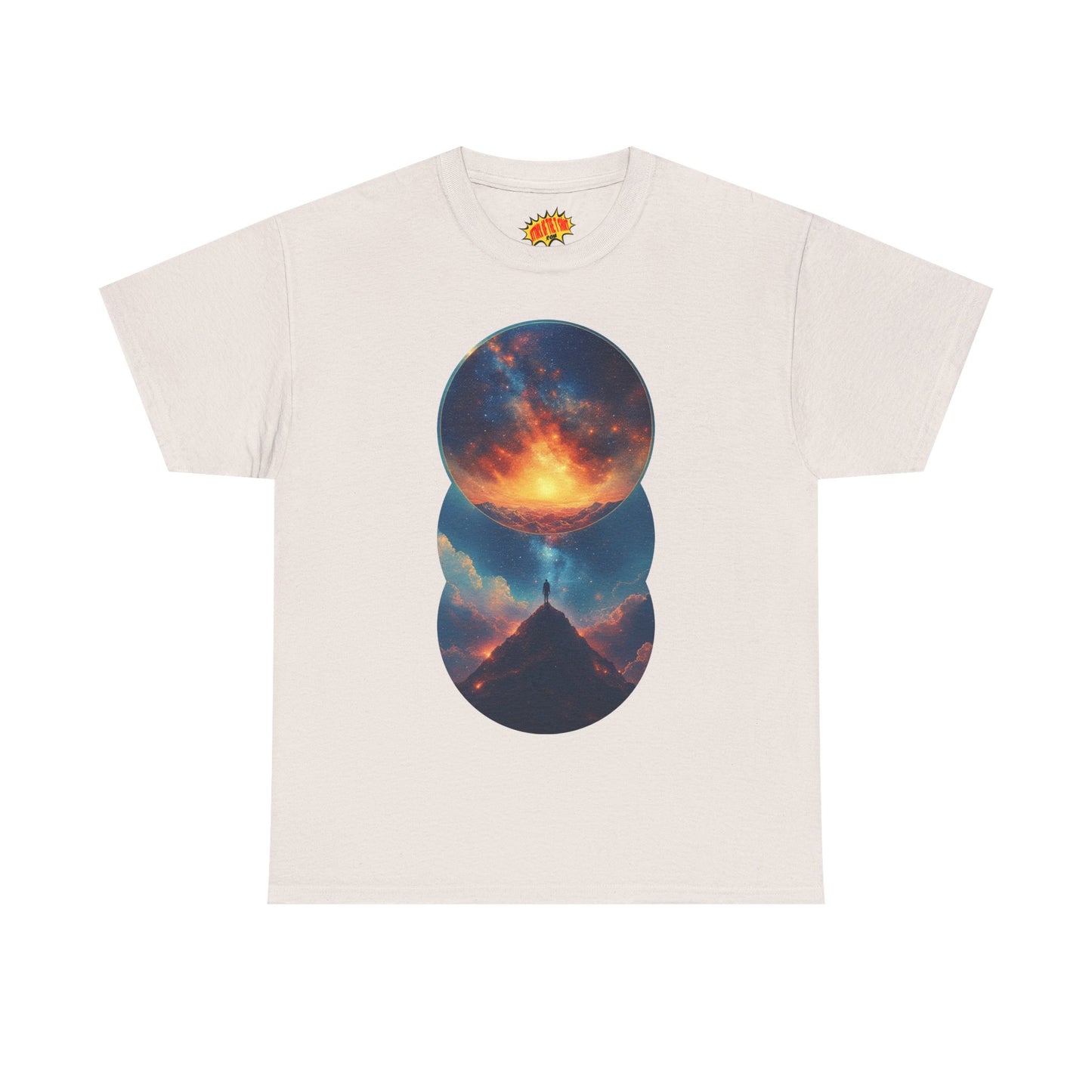 Round Cosmic Galaxy Graphic Art Tee Shirt *Multiple Colors*