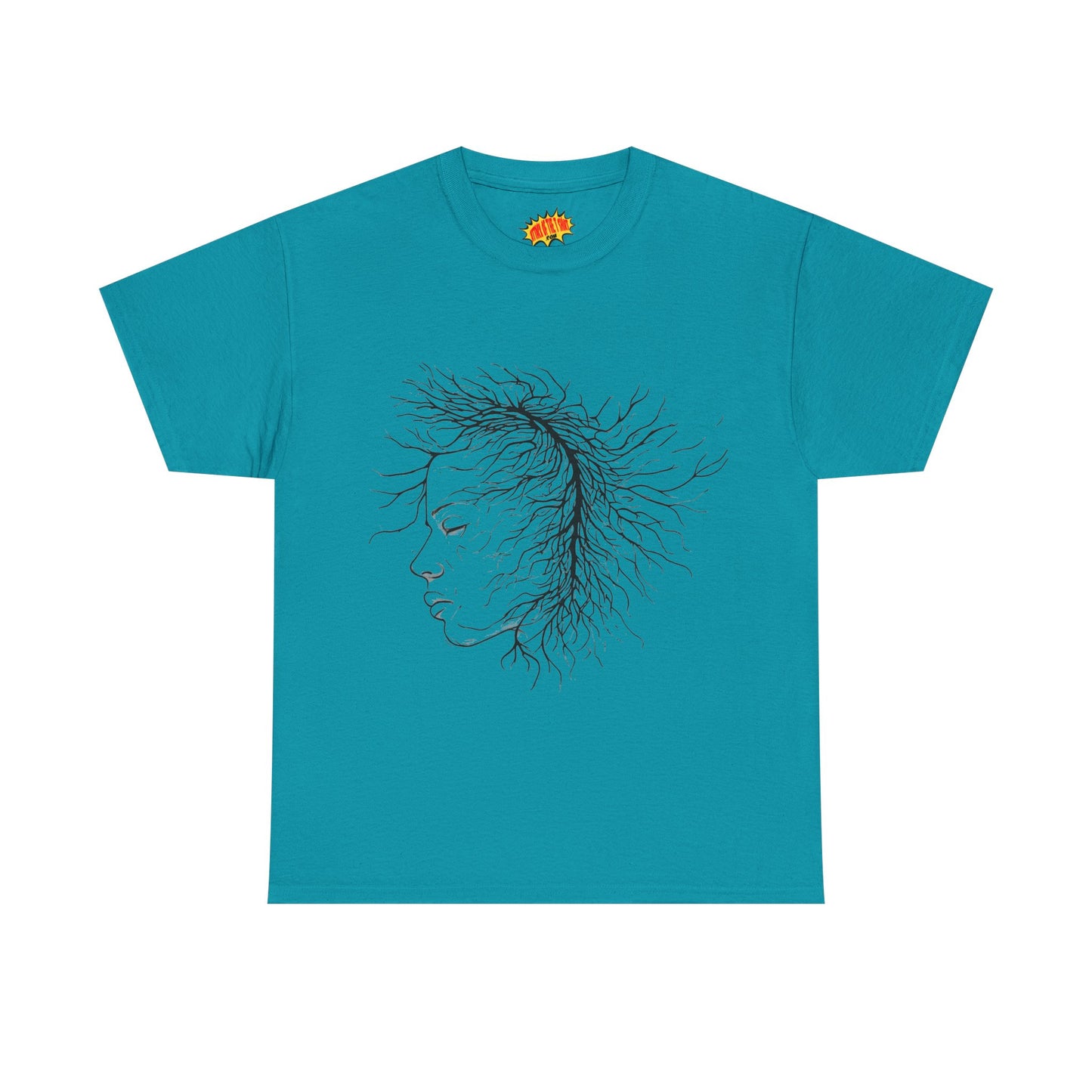Capillary Face Line Drawing Graphic Art Tee Shirt *Multiple Colors*