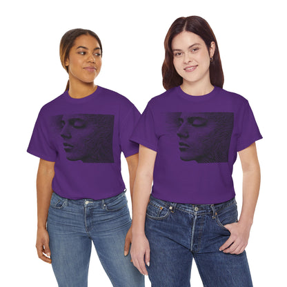 Face Line Drawing Portrait Graphic Art Tee Shirt