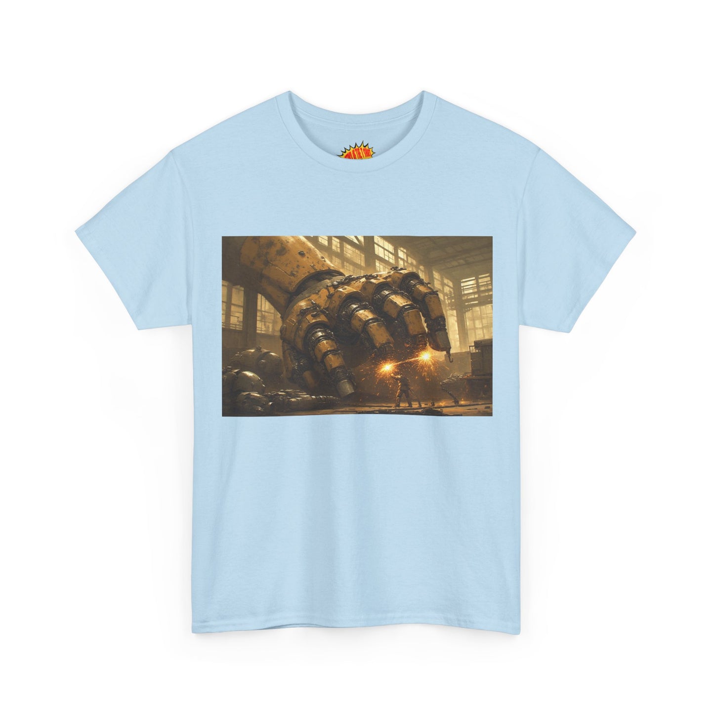 Anime Factory w/Welder & Mech Robot Hand T-Shirt *Multiple Colors*