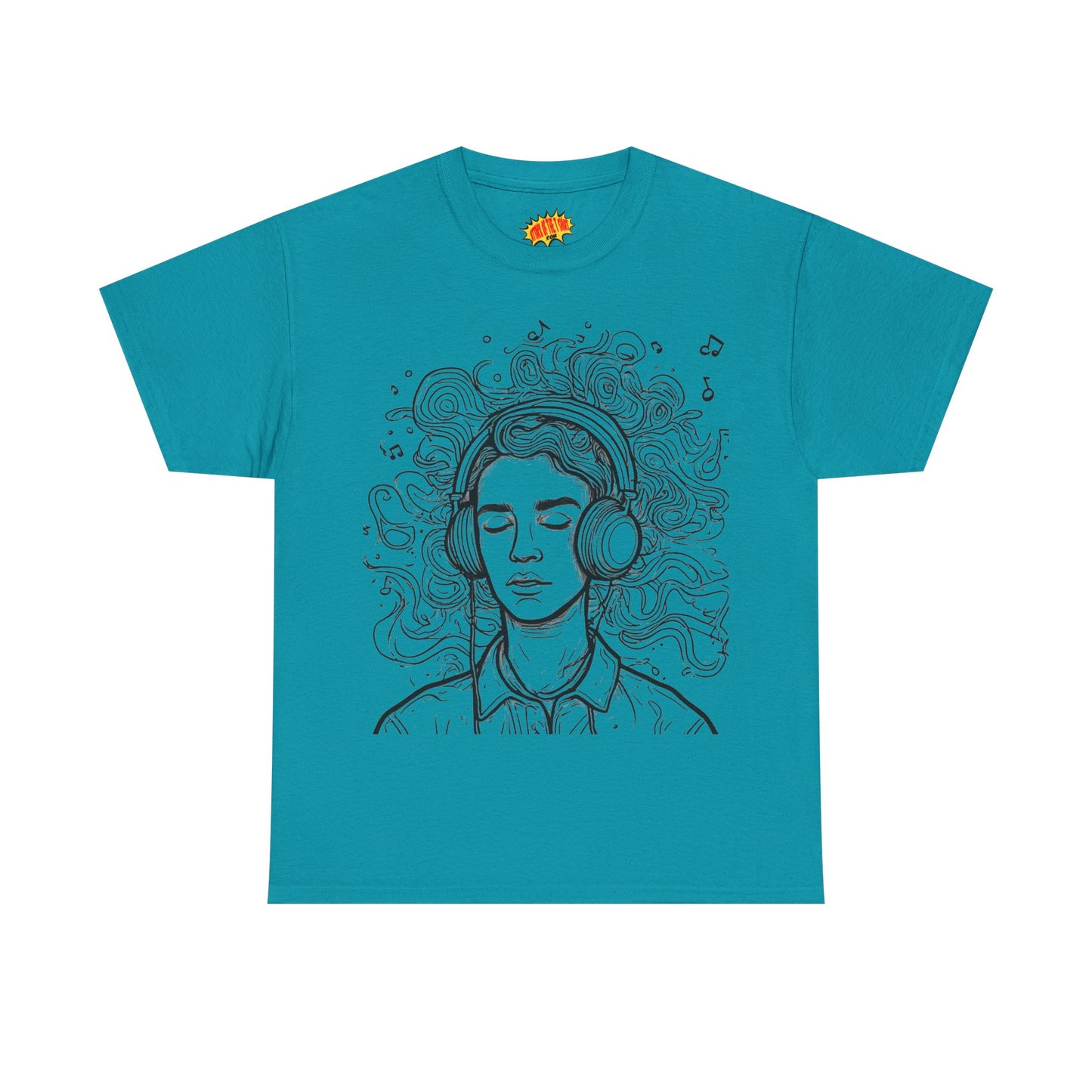 Line Drawing Portrait Graphic Music Art Tee Shirt *Multiple Colors*