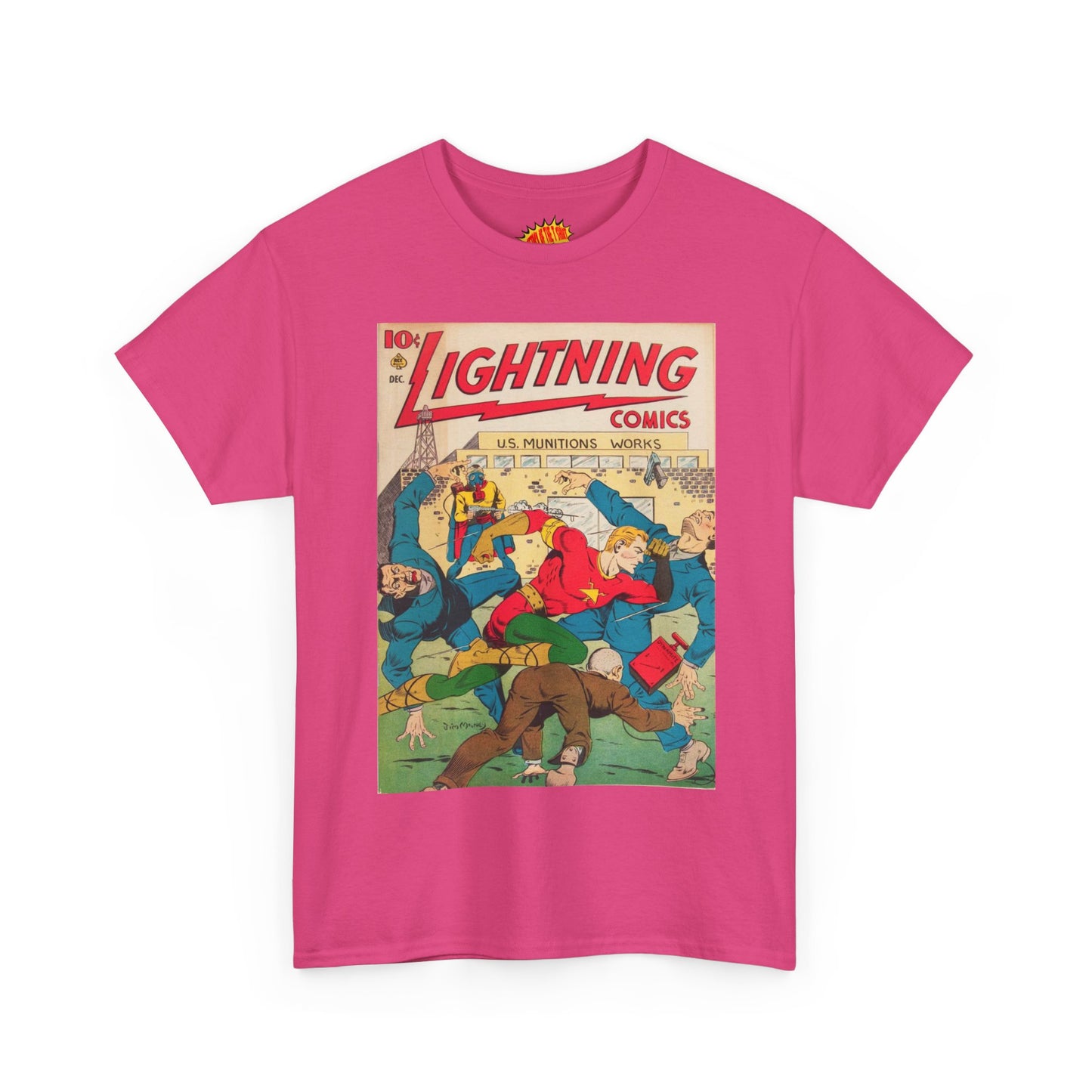 Lightning Comics Dec. Comic Tee Shirt *Multiple Colors*