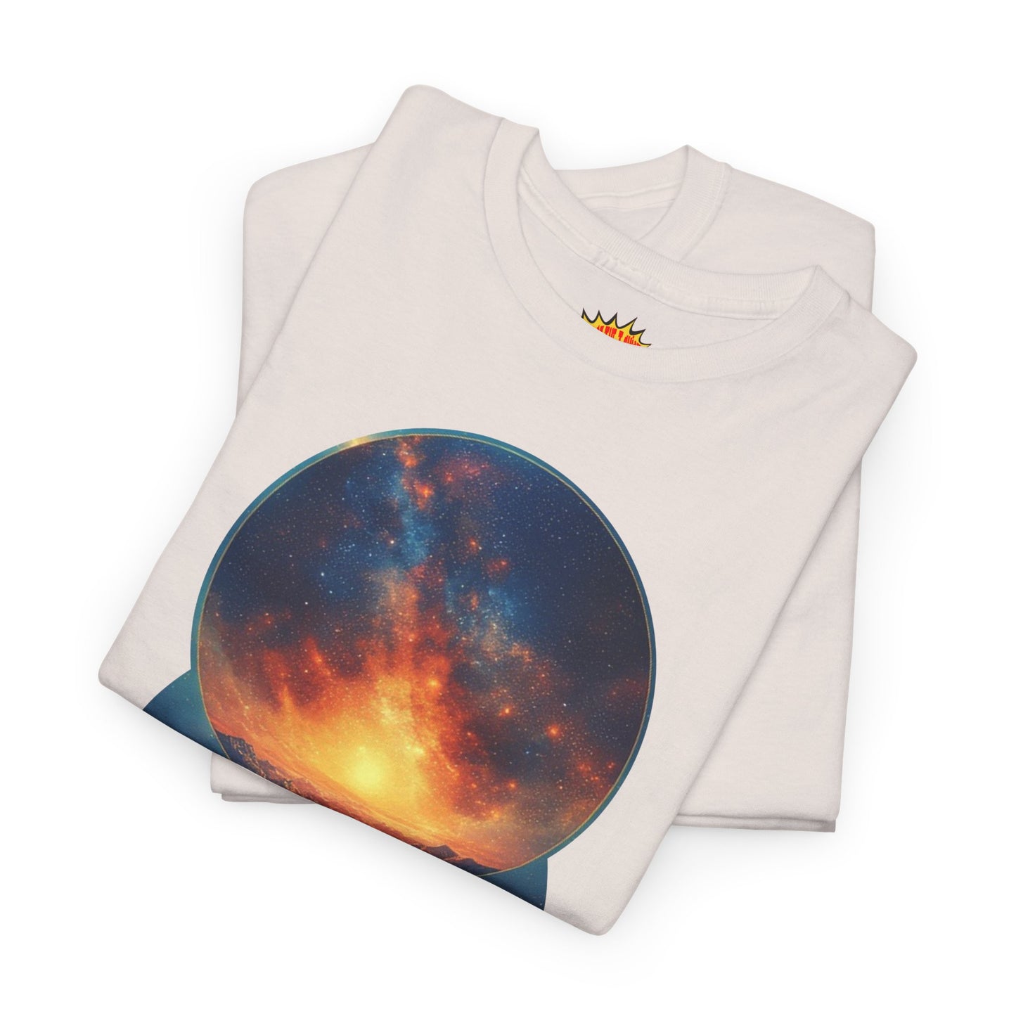 Round Cosmic Galaxy Graphic Art Tee Shirt *Multiple Colors*