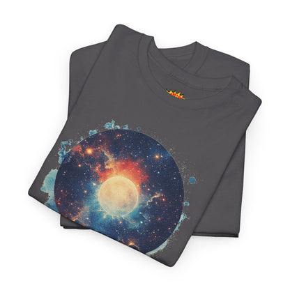 Abstract Galaxy Nebula Art w/Face Graphic Tee Shirt