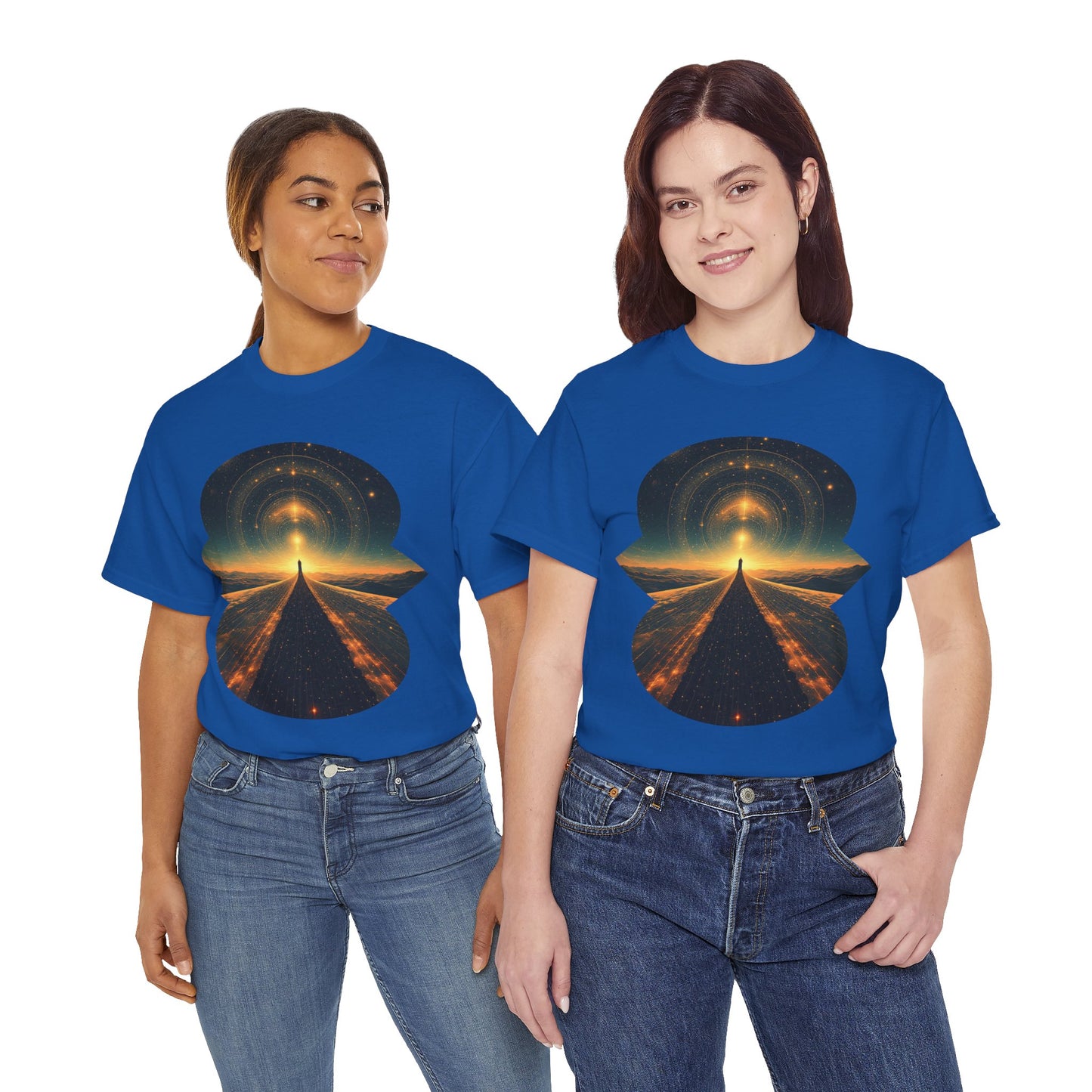 Cosmic Path Space Graphic Art Tee Shirt *Multiple Colors*