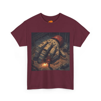Anime Mech Factory Welder w/Giant Robot Hand T-Shirt