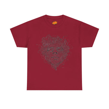 Human Face Line Drawing Graphic Art Tee Shirt