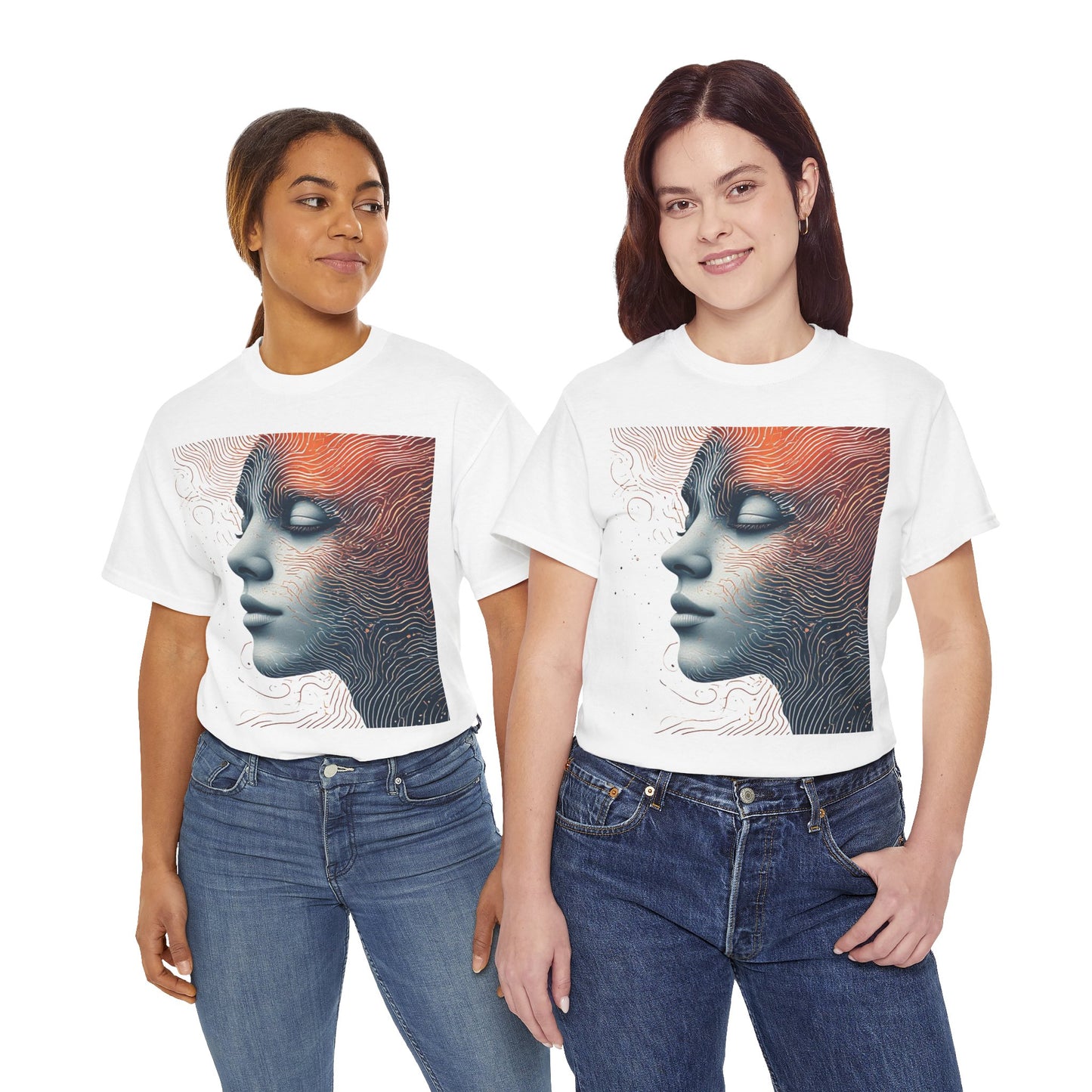 Graphic Art Face Tee Shirt *Multiple Colors*