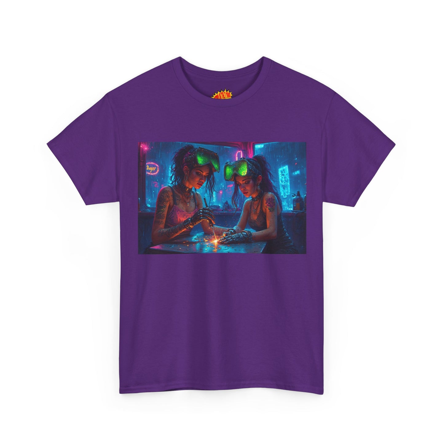 Cyberpunk Robot Fingers Manicure Scene T-Shirt *Multiple Colors*