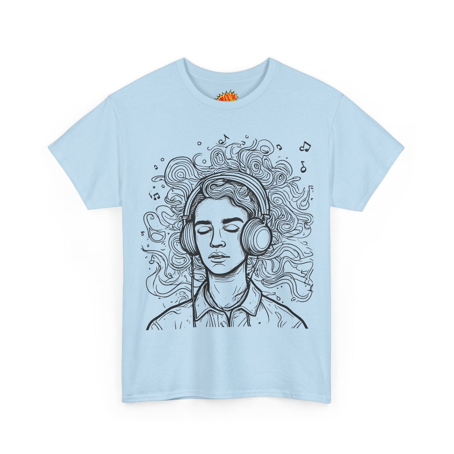 Line Drawing Portrait Graphic Music Art Tee Shirt *Multiple Colors*