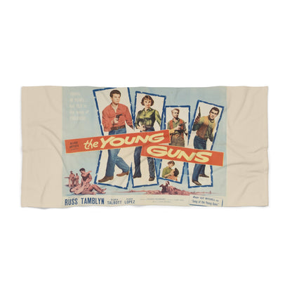 The Young Guns Vintage Movie Poster Beach Towel | Retro Western Art Beach Towel
