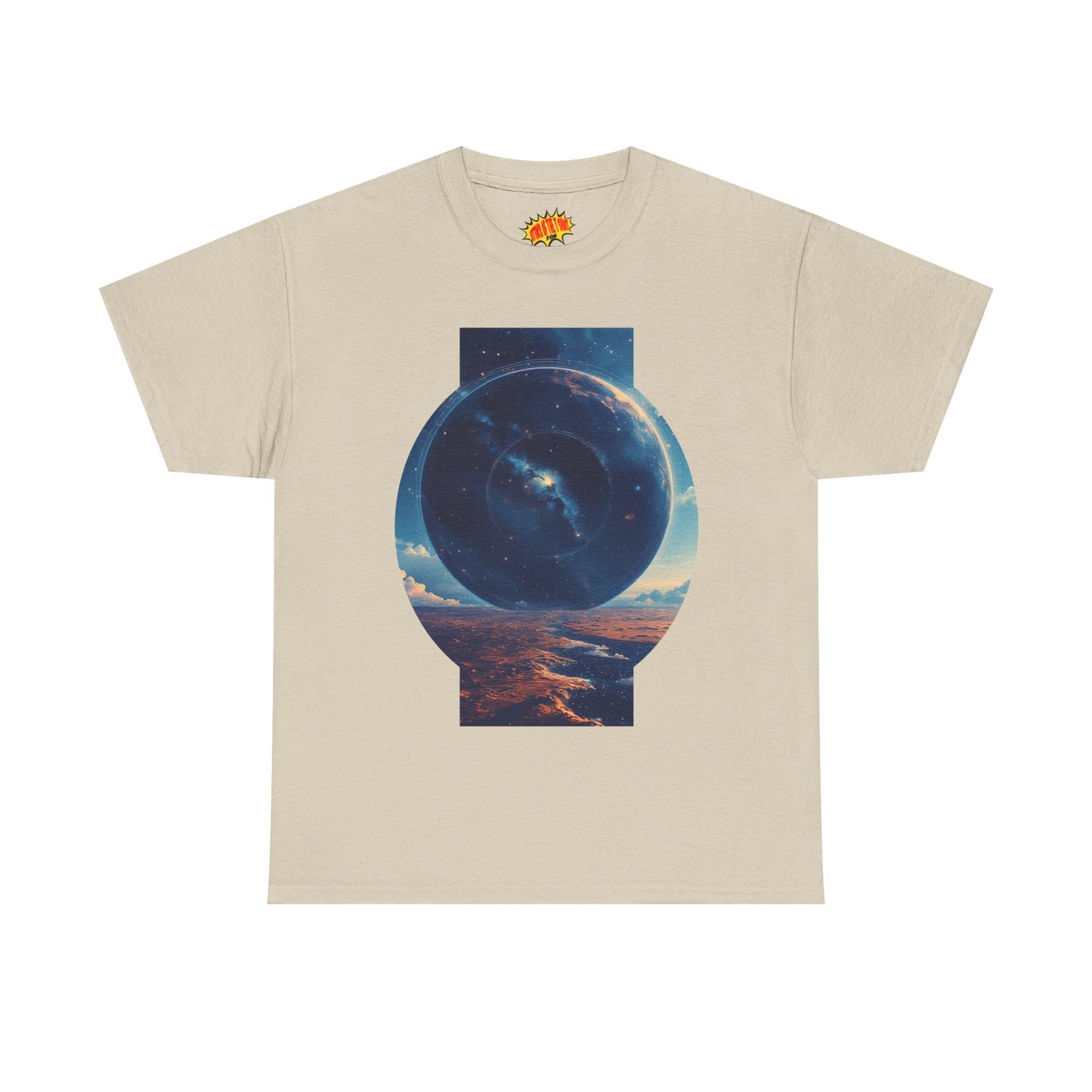 Round Galaxy Space Graphic Art Tee Shirt *Multiple Colors*