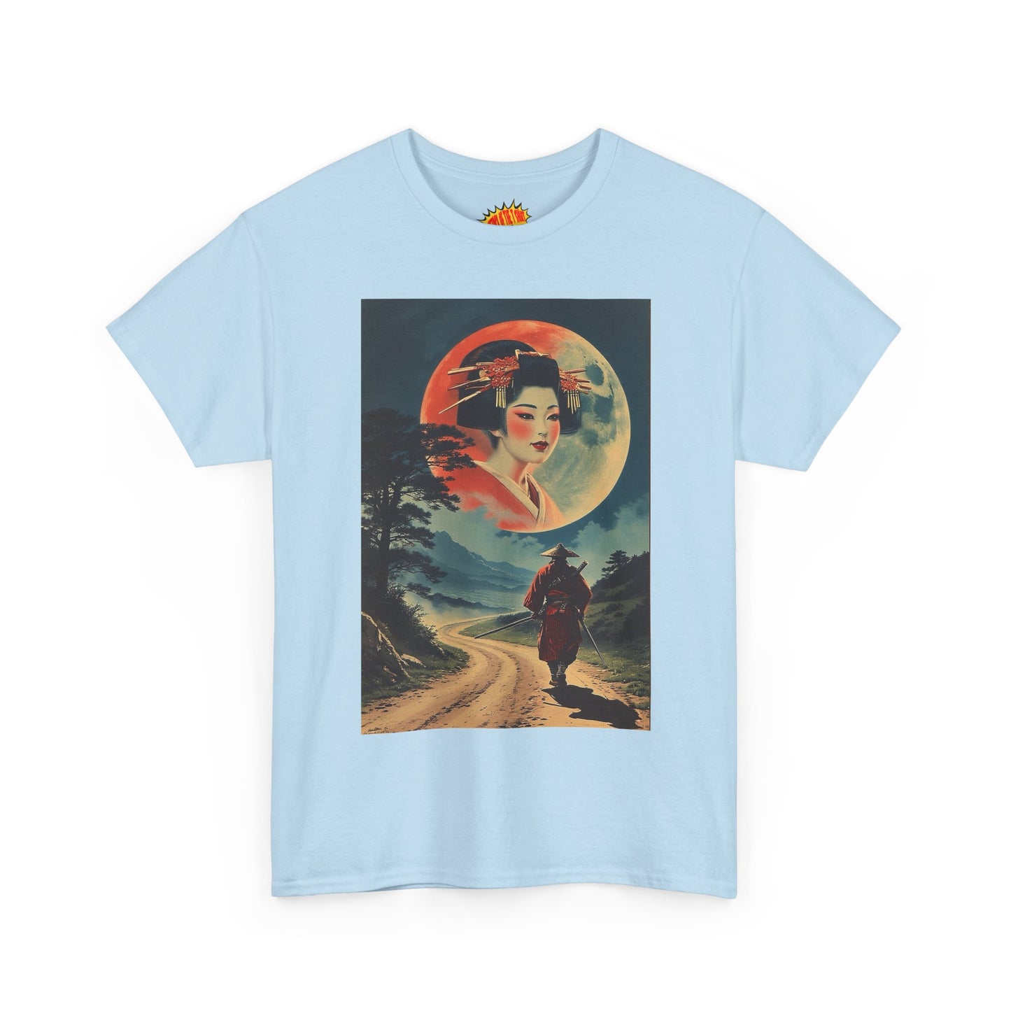 Walking Samurai w/Full Moon Woman T-Shirt *Multiple Colors*