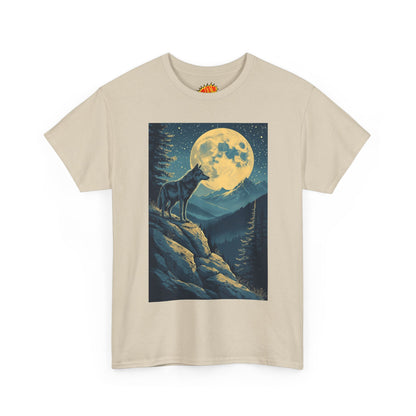 Mountain Wolf Full Moon Scene T-Shirt