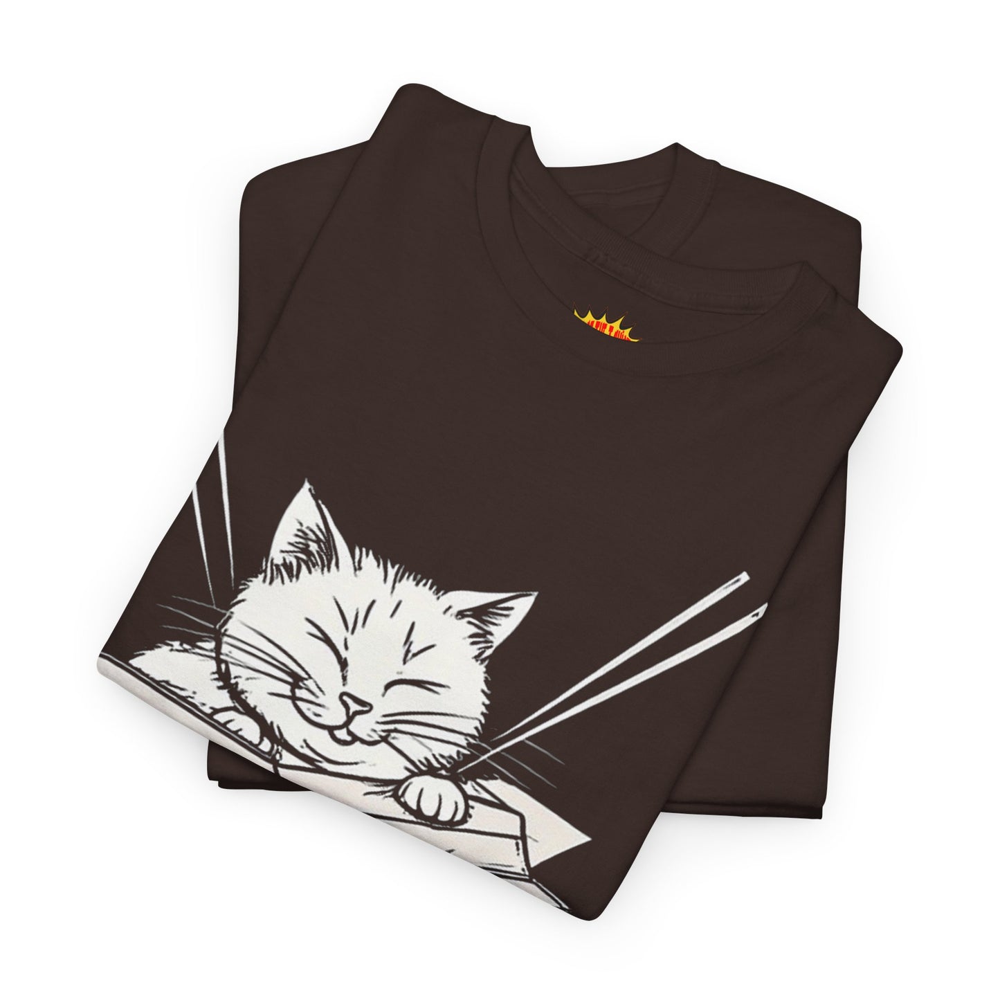 Cat w/Box + Yarn Ball Art Drawing Tee Shirt *Multiple Colors*