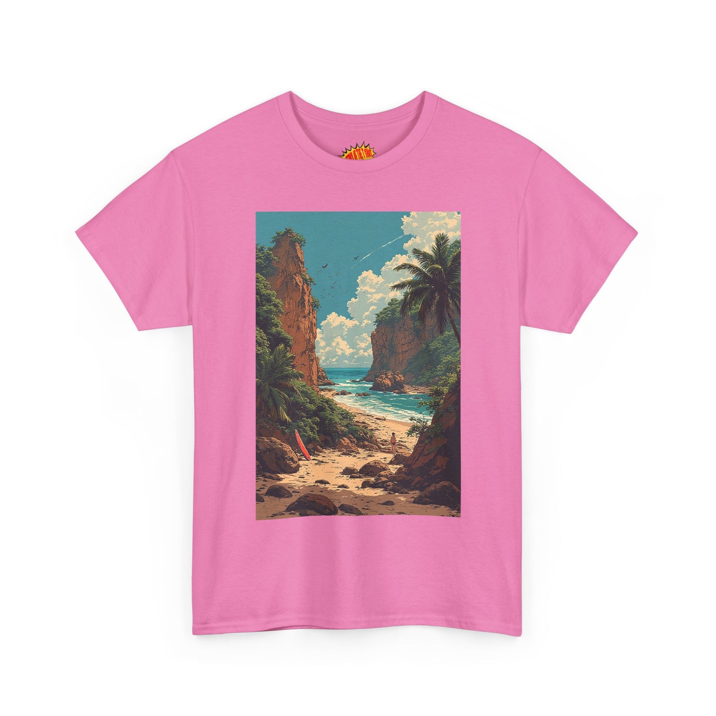 Modern Style Tropical Cliffs Scene T-Shirt *Multiple Colors*