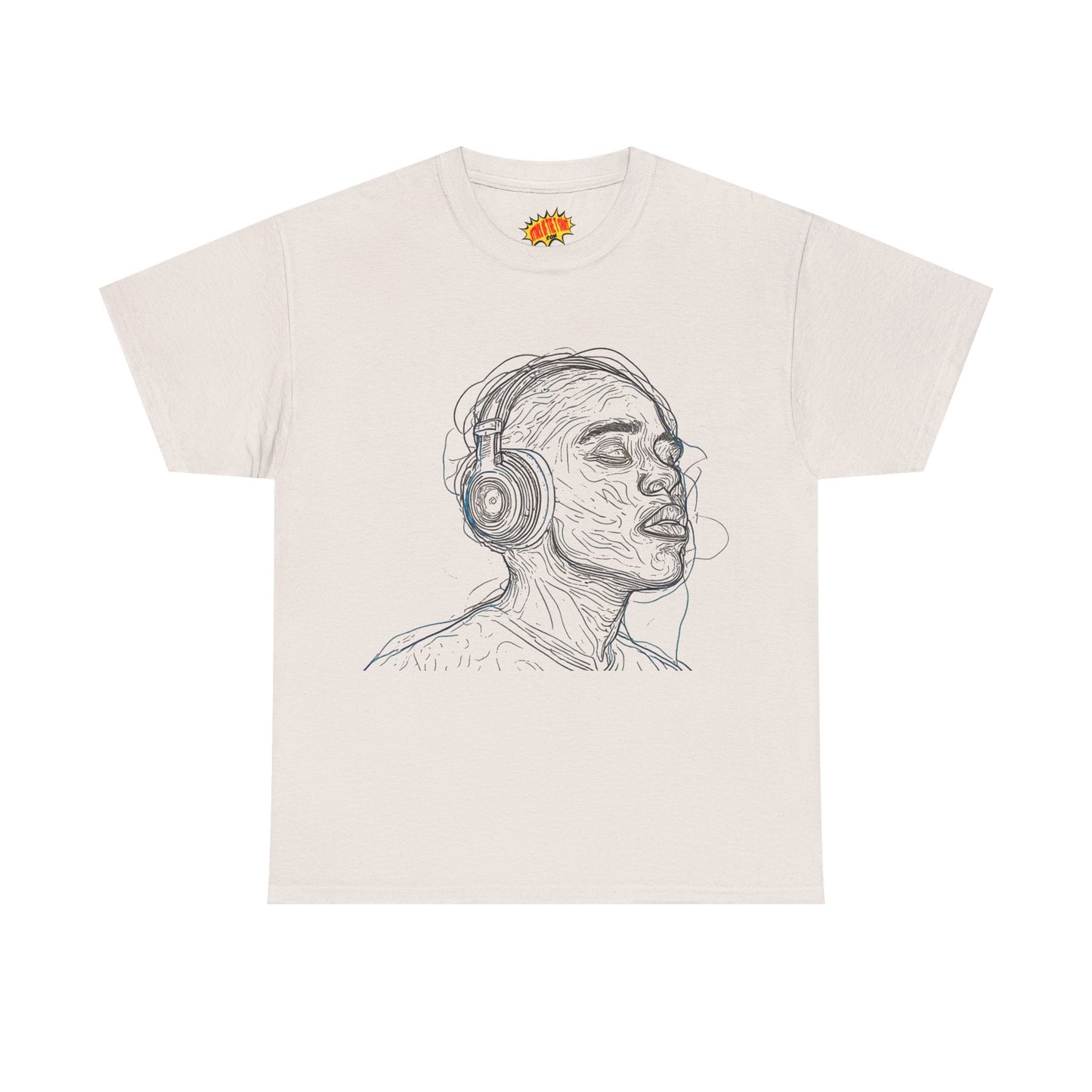 Line Drawing Portrait Graphic Music Art Tee Shirt *Multiple Colors*