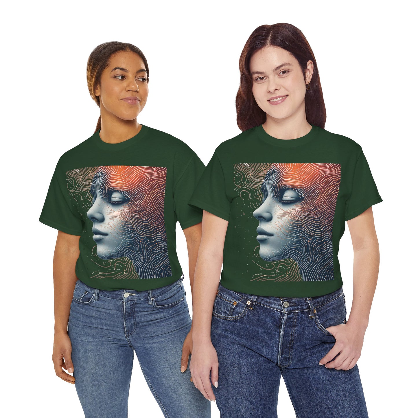 Graphic Art Face Tee Shirt *Multiple Colors*