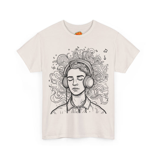 Line Drawing Portrait Graphic Music Art Tee Shirt *Multiple Colors*