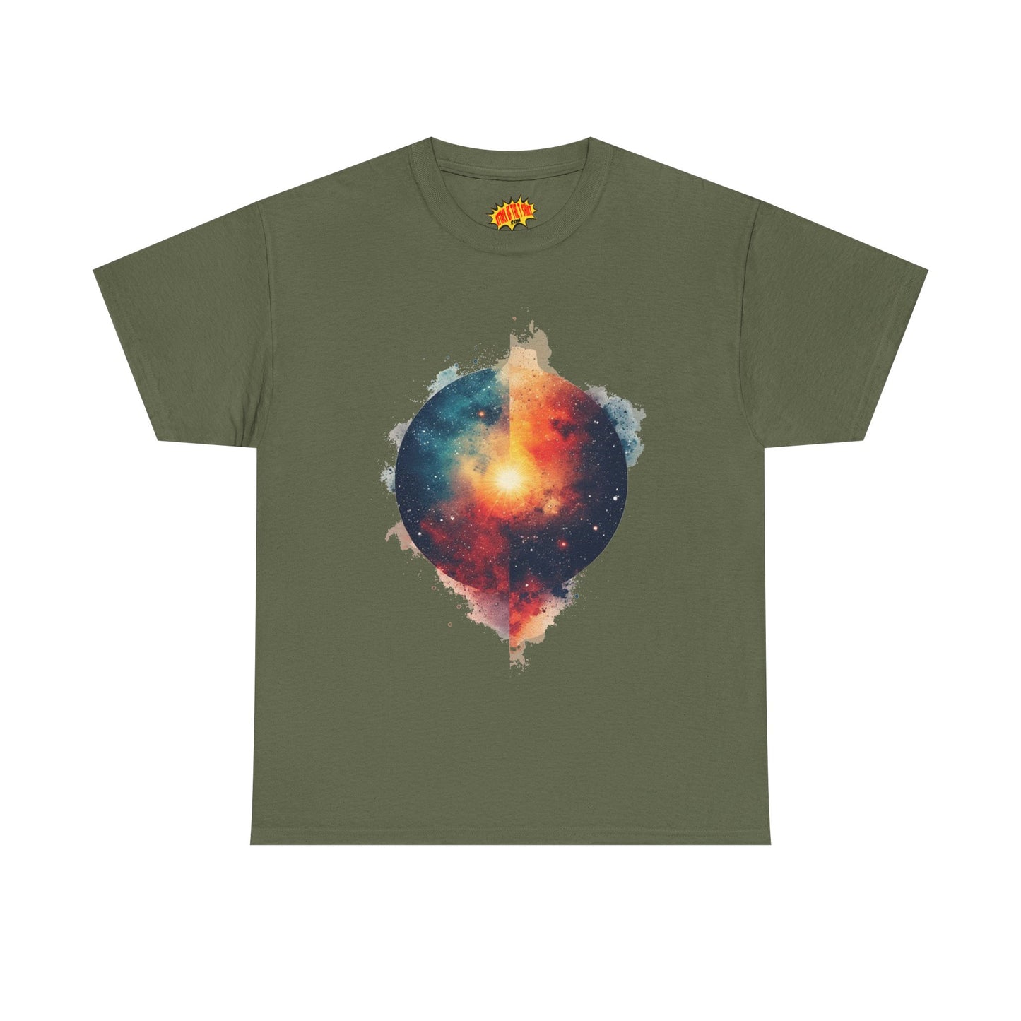 Round Galaxy w/Nebula Graphic Art Tee Shirt *Multiple Colors*