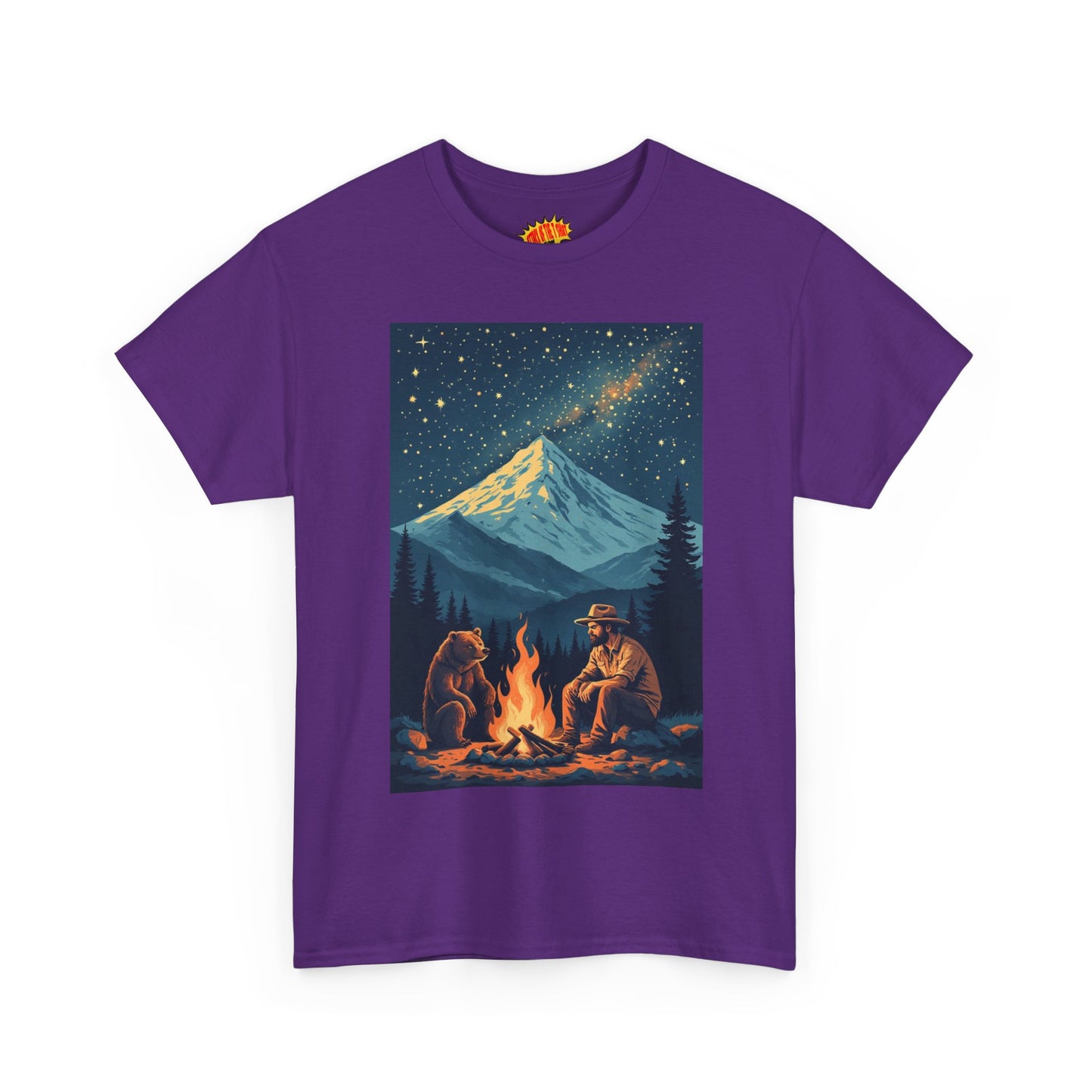 Mountain Man w/Bear Campfire T-Shirt *Multiple Colors*