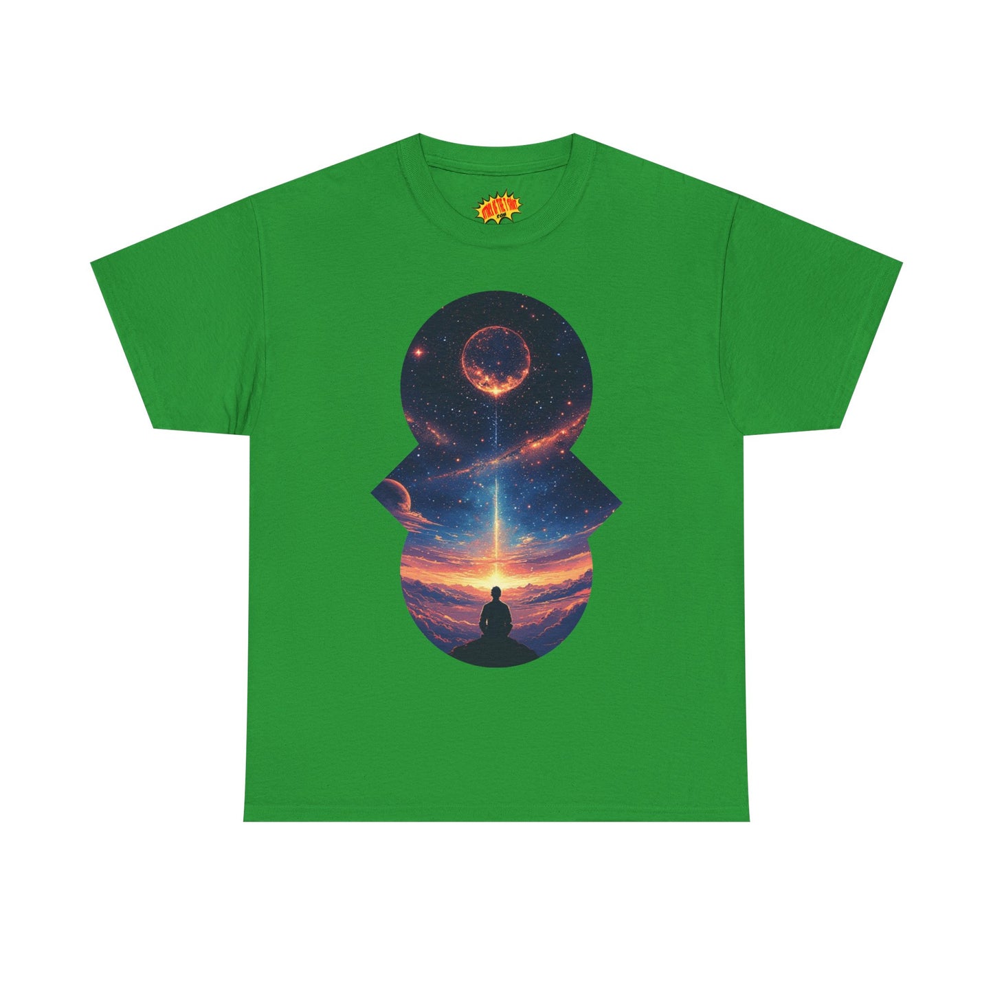 Cosmic Meditation w/Planet Space Graphic Art Tee Shirt *Multiple Colors*