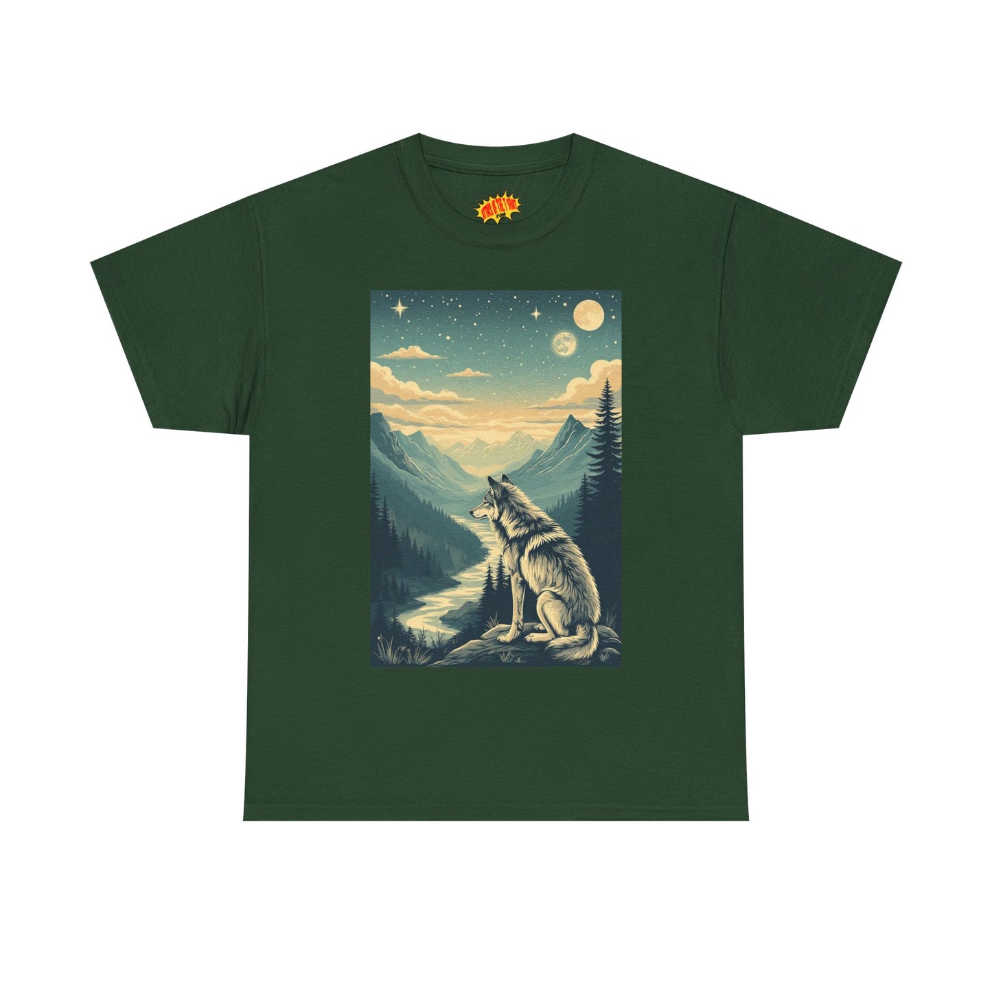 Mountain Wolf Scene T-Shirt *Multiple Colors*