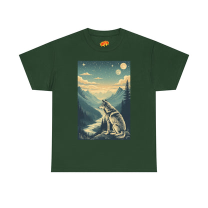 Mountain Wolf Scene T-Shirt