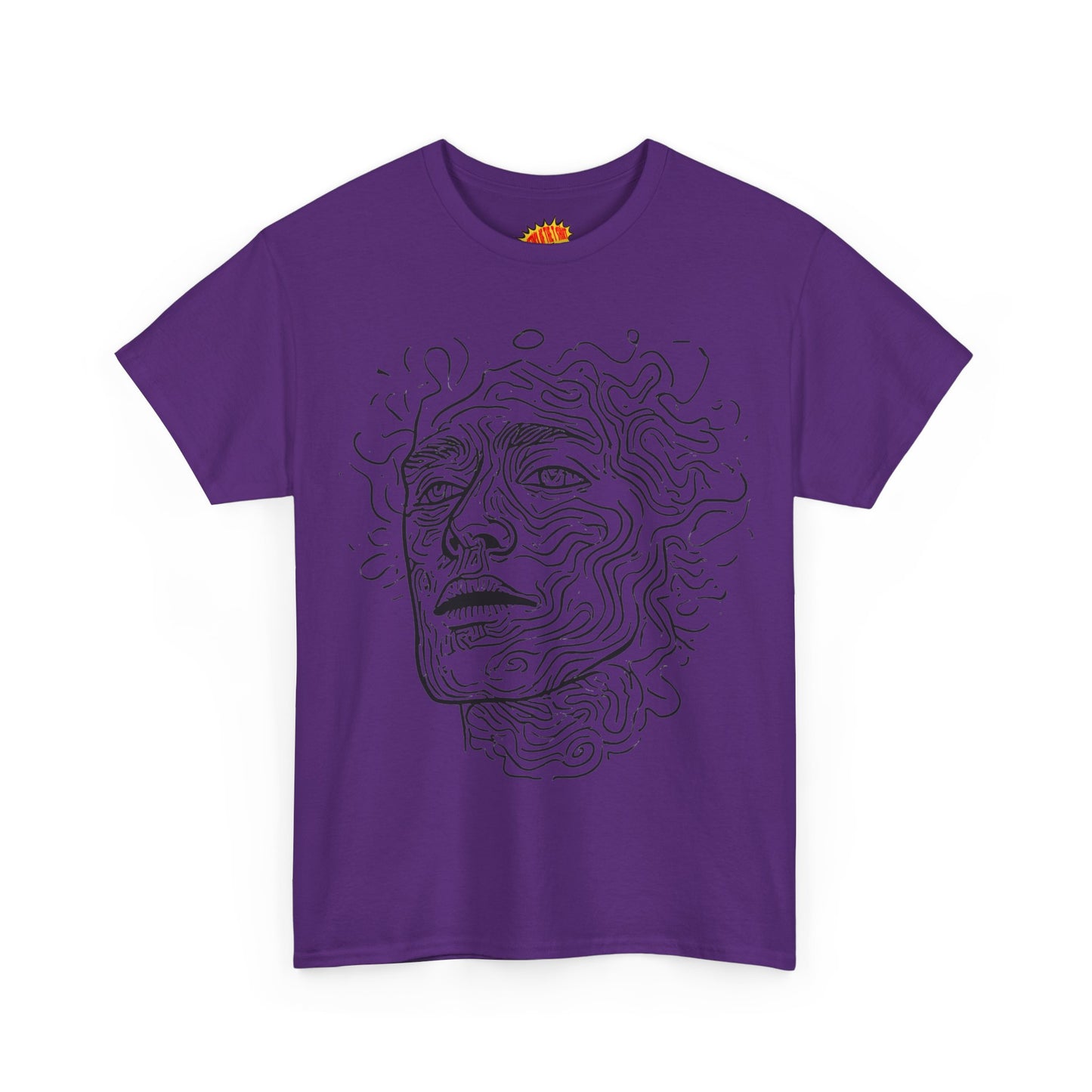 Human Face Line Drawing Portrait Graphic Art Tee Shirt *Multiple Colors*