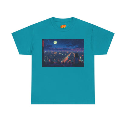 Anime Neon Cityscape w/Cats T-Shirt