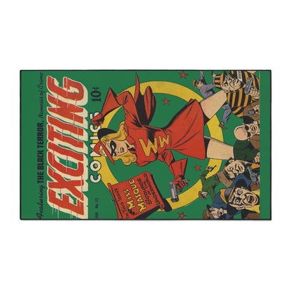 Exciting Comics #53 feat. Miss Masque Heavy Duty Floor Mat Many Sizes Available